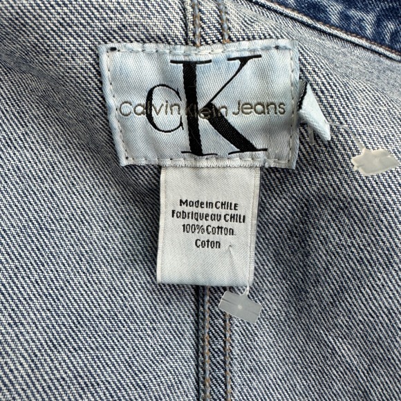 Calvin Klein Engine Jacket Denim Barn Chore Coat 90s NWT XL Deadstock Rare - Picture 4 of 15